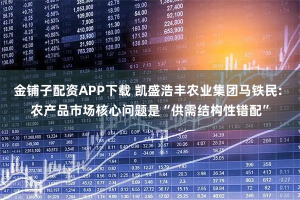 金铺子配资APP下载 凯盛浩丰农业集团马铁民: 农产品市场核心问题是“供需结构性错配”